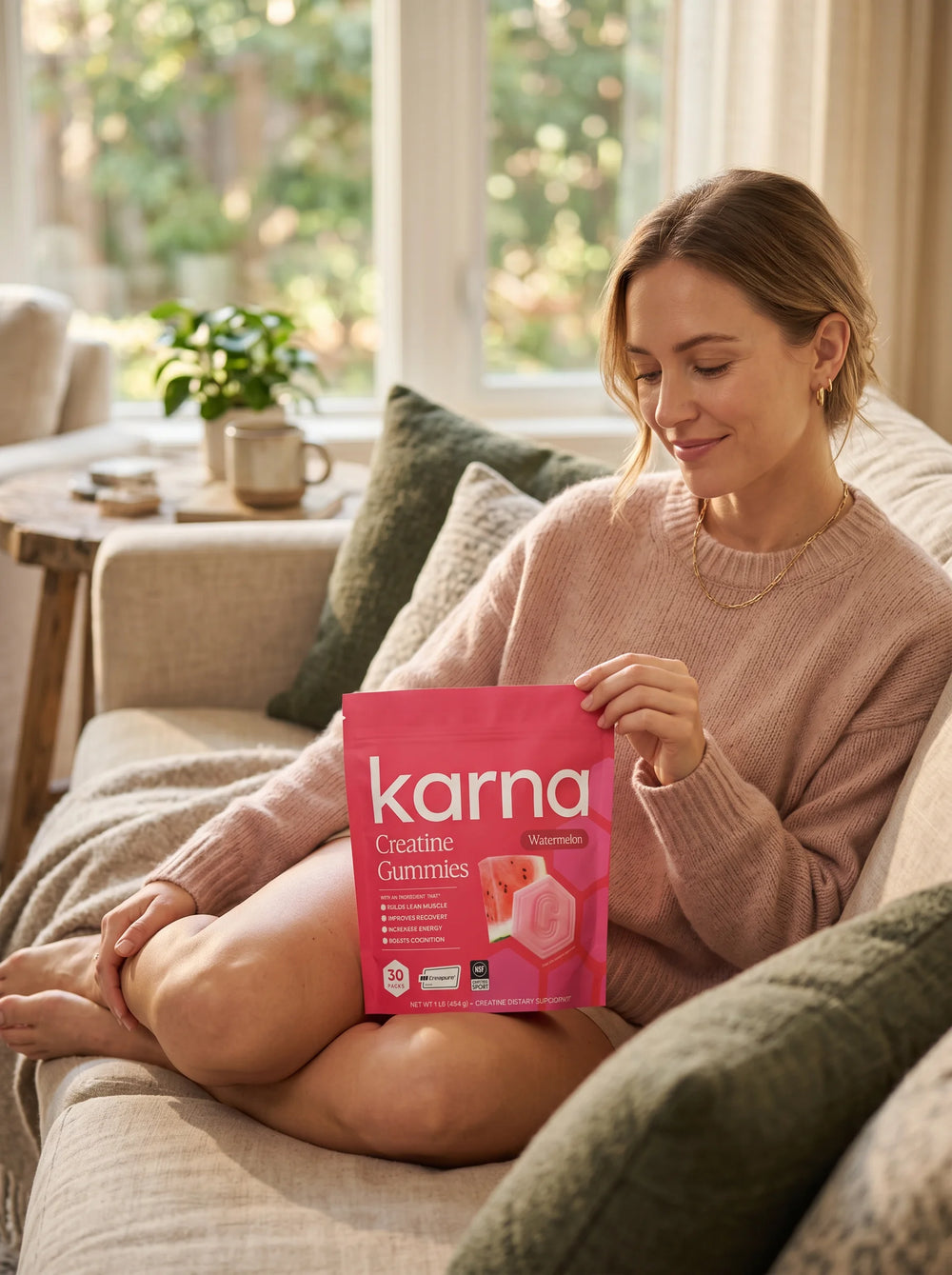 Woman holding KÄRNA Watermelon